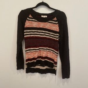 Pink Rose Striped Pullover Knit Sweater Size S